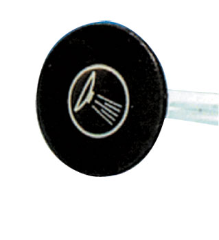 Кнопка электронного управления, черная (д.25 мм) (символ струя)
