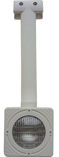 Фонарь Euro 1, 75 Вт, накладной, с квадратной рамой с трансформатором, БЕЗ светофильтров