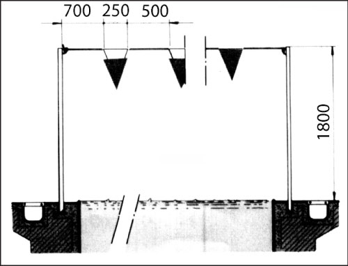 Указатель поворота с флажками (шнур и флажки), 2 отрезка  шнура длиной 12,5 м