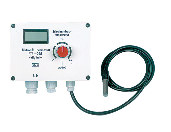 Электронный регулятор температуры 0-45 °C, 230 В, до 2,2 кВт с дисплеем температуры