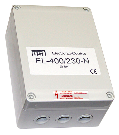 Блок управления для пьезокнопок EL-400/230-N (0 — 8 A), таймер отключения 0-25 мин., с защитой двигателя