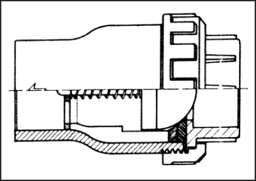 Обратный клапан 110 мм (подключения 110 мм, PN 10, DN 80)