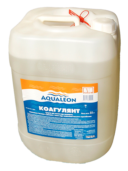 Коагулянт Aqualeon, средство против мутности воды, канистра 35 кг (30л)