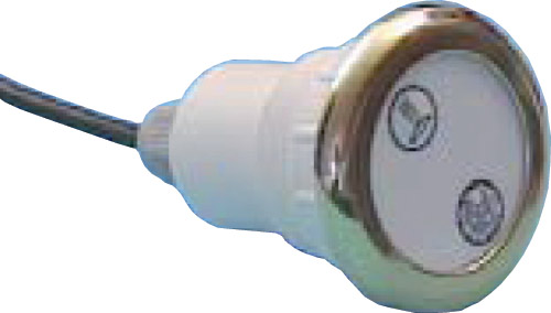 Кнопка электронного управления, хромированная бронза, с двумя символами свет струя