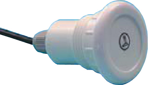 Кнопка электронного управления, белая, с одним символом свет