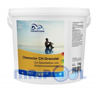 Хлор гранулированный для дезинфекции воды в бассейне и питьевой воды Кемохлор СН, 5 кг
