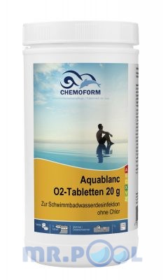 Активный кислород в таблетках для дезинфекции воды в бассейнах Аквабланк О2 (20 г), 1 кг