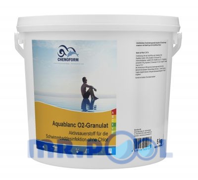 Активный кислород в гранулах для дезинфекции воды в бассейне Аквабланк О2, 5 кг