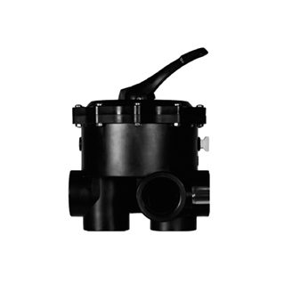 6-ти поз. клапан Praher 2″, ABS-пластик, черный (соедин. — резьба/клеевое)