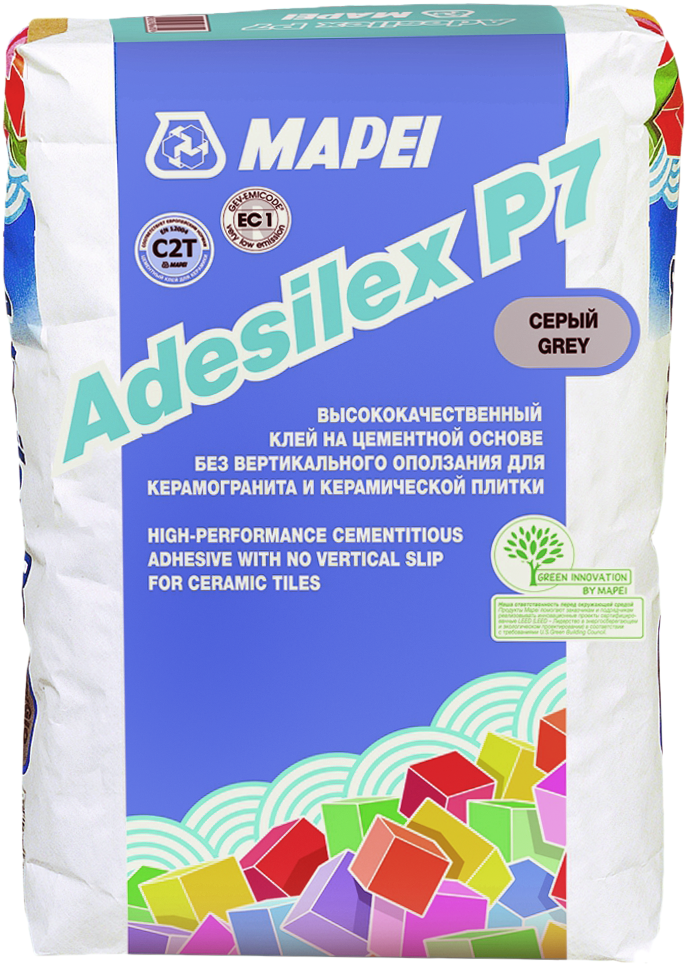 ADESILEX P7, серый эластичный клей для укладки керамогранита на пол и стены, 25 кг