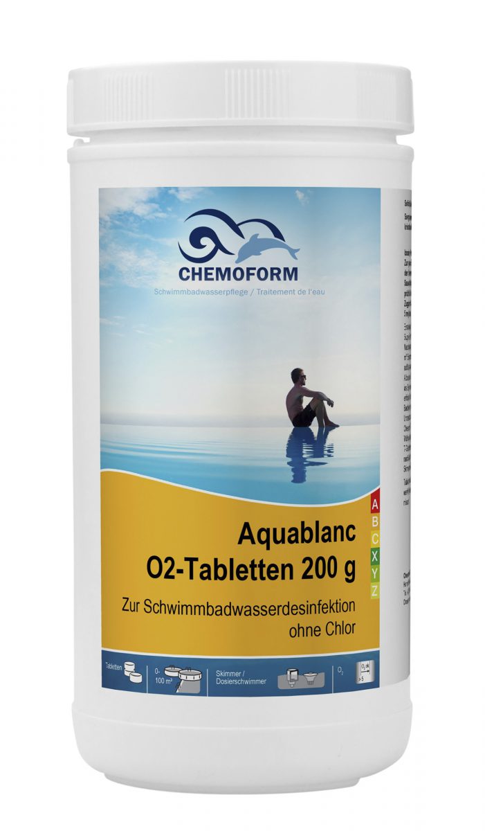 Активный кислород в таблетках для дезинфекции воды в бассейнах Аквабланк О2 (200 г), 1 кг