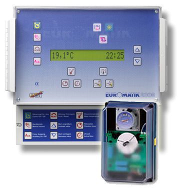 Автоматизированный блок управления фильтрацией и обратной промывкой EUROMATIK-2000 с очисткой перелив. желоба