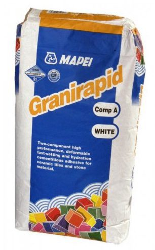 Быстросхватывающийся клей для плитки GRANIRAPID компонент A, 22,5 кг