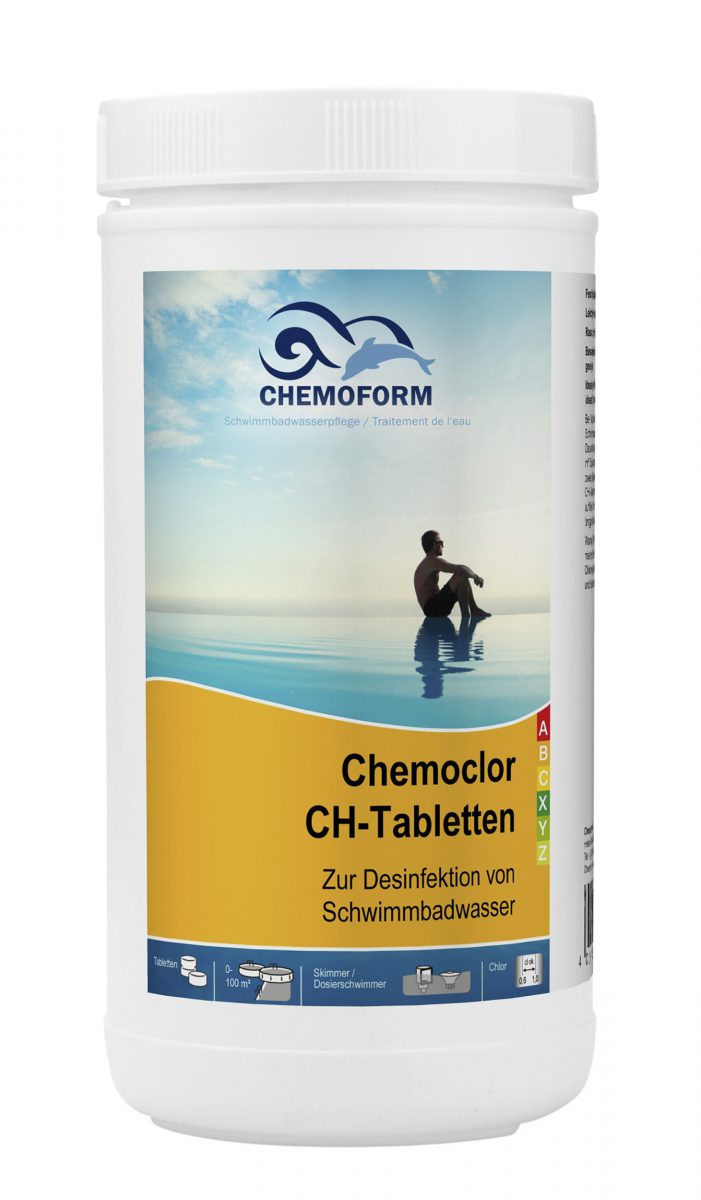 Хлор в таблетках для дезинфекции воды в бассейне и питьевой воды Кемохлор СН, 1 кг