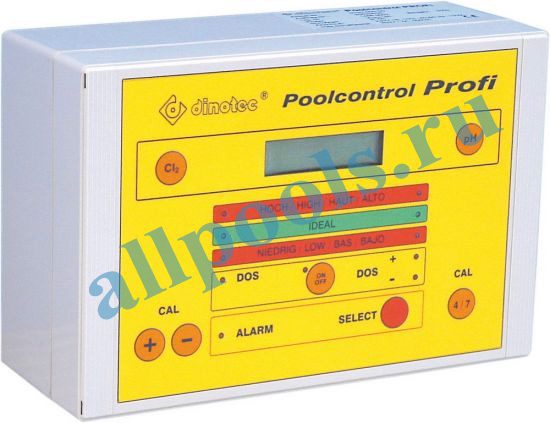 Изм.-регулирующ. прибор Poolcontrol PROFI, с 2 измерительными кабелями (свободный хлор и рН)