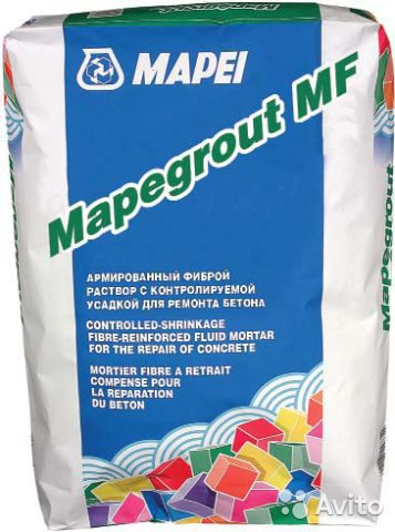MAPEGROUT MF, тиксотропный раствор российского производства с фиброй д/восстановления бетона