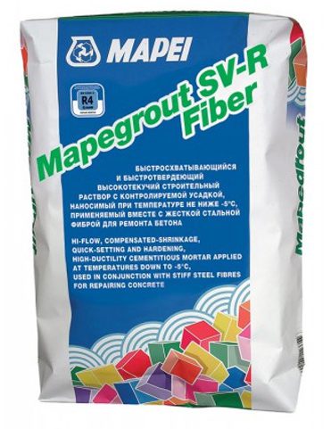 MAPEGROUT SV R Fiber, быстрый р-р д/ремонта бетона, без фибры, 25 кг