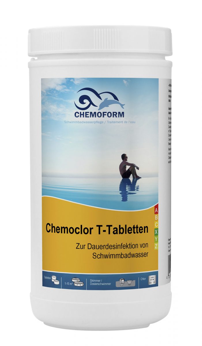 Медленный хлор в таблетках для дезинфекции воды дезинфекции воды в бассейне Кемохлор Т (20 г), 1 кг