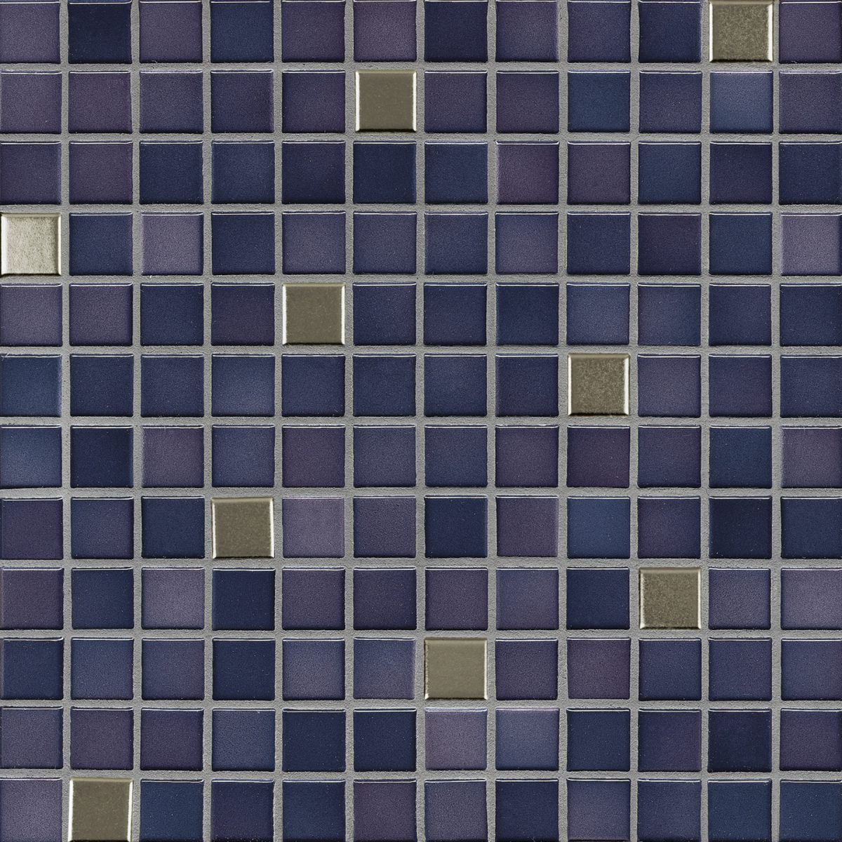 Мозаика серия Fresh 2,4 X 2,4 см Vivid Violet Mix Metal Glossy (глазурованная)