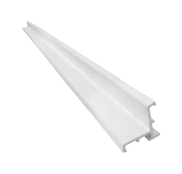 Профиль переливной решетки 21х23 мм, L=2 м, белый, ABS пластик (77468)