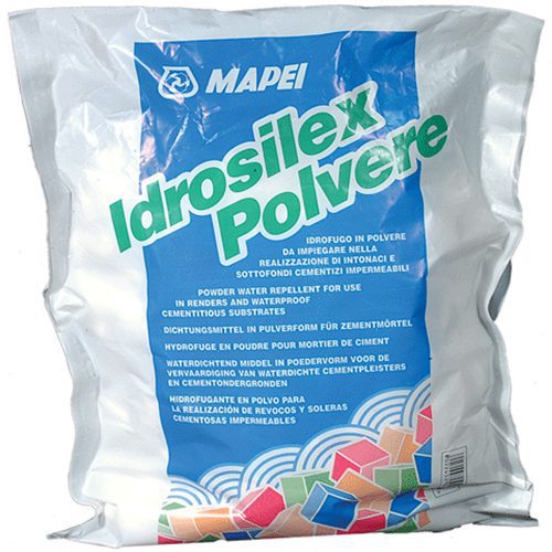 Сухая гидроизоляционная добавка IDROSILEX, для цементных растворов, 1 кг