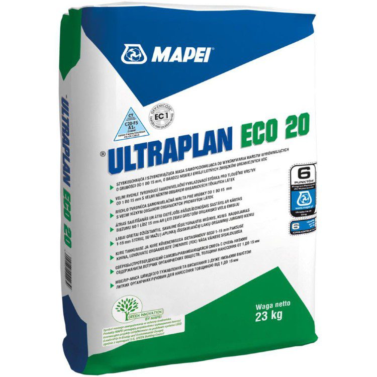 ULTRAPLAN ECO 20,быстросхватывающаяся самовыравнивающаяся шпаклевка рос. пр-ва д/полов, 23 кг